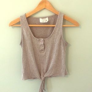 Cropped Tie Front Cami